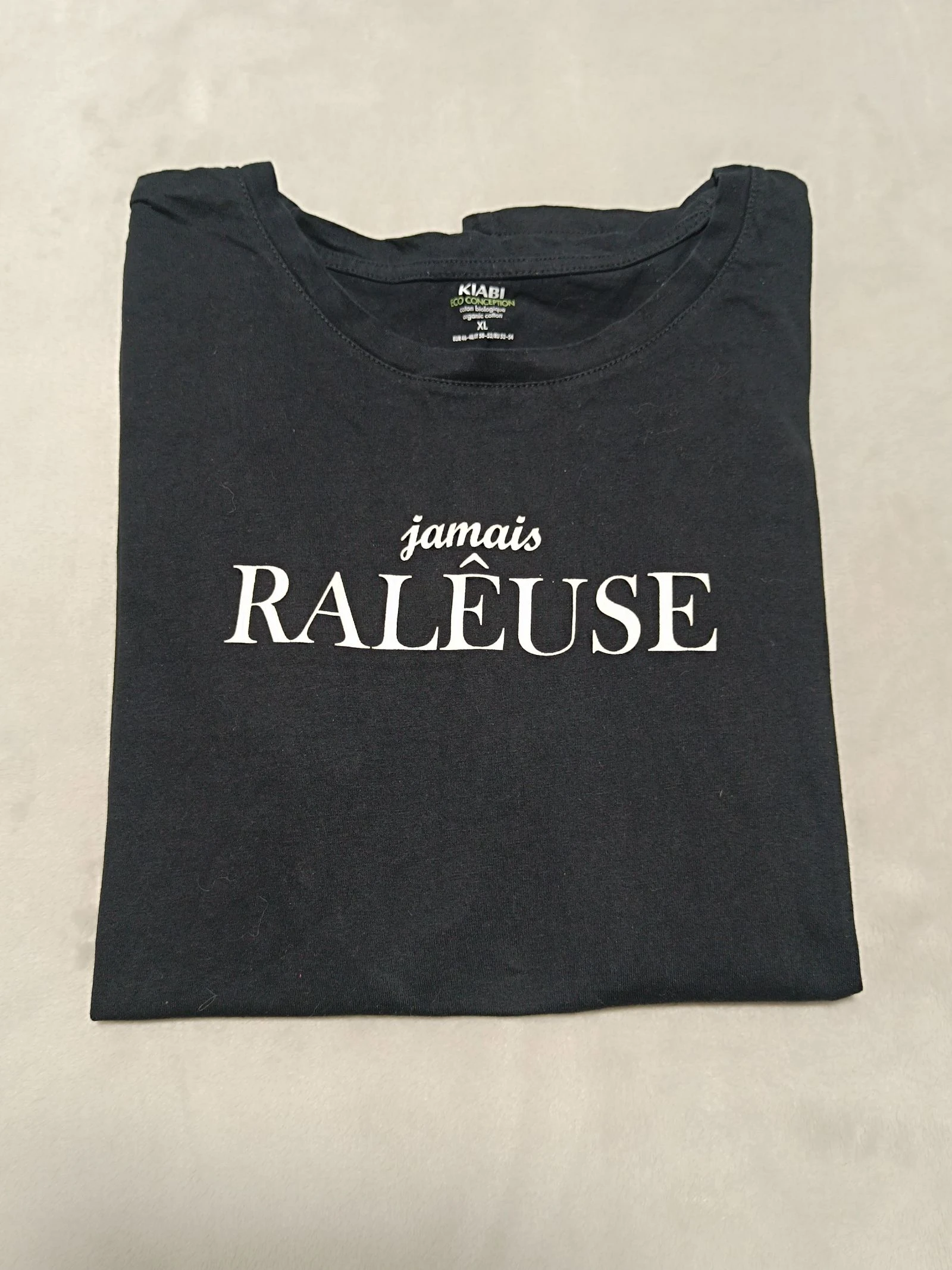 T-shirt noir-Jamais Raleuse 🖤